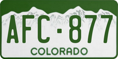 CO license plate AFC877