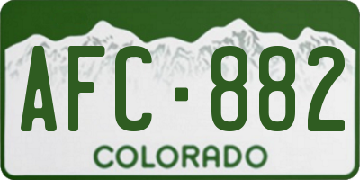 CO license plate AFC882