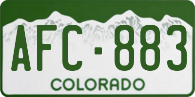 CO license plate AFC883