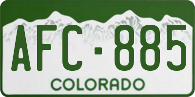 CO license plate AFC885