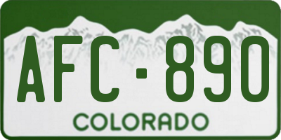 CO license plate AFC890
