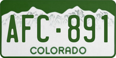 CO license plate AFC891