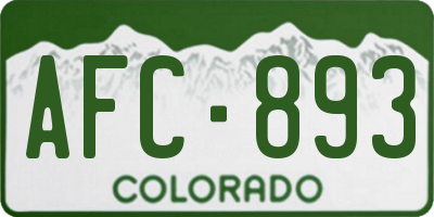 CO license plate AFC893