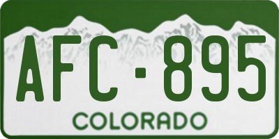 CO license plate AFC895