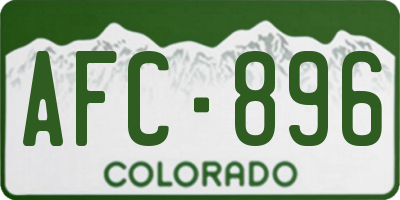 CO license plate AFC896
