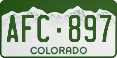 CO license plate AFC897