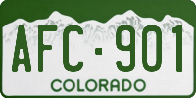 CO license plate AFC901