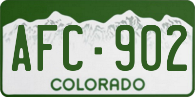 CO license plate AFC902