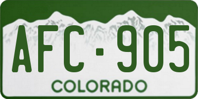 CO license plate AFC905