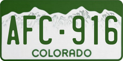 CO license plate AFC916