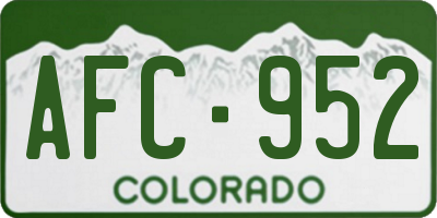 CO license plate AFC952