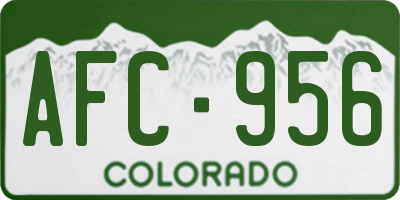 CO license plate AFC956