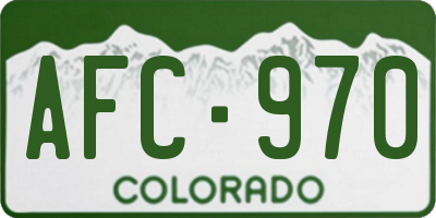 CO license plate AFC970