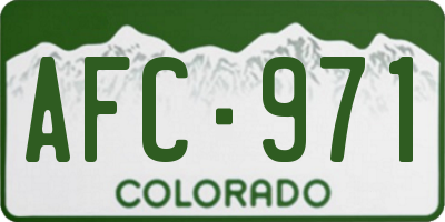 CO license plate AFC971