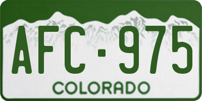 CO license plate AFC975