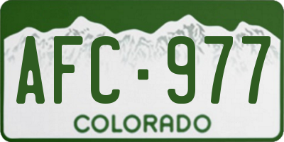 CO license plate AFC977