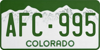 CO license plate AFC995