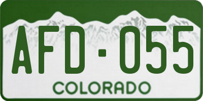 CO license plate AFD055