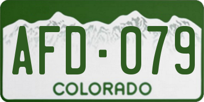 CO license plate AFD079