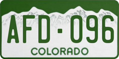 CO license plate AFD096