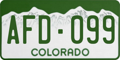 CO license plate AFD099
