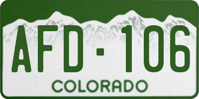 CO license plate AFD106