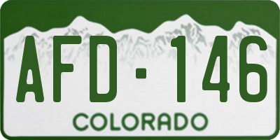 CO license plate AFD146