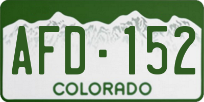 CO license plate AFD152