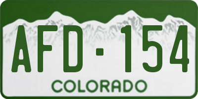 CO license plate AFD154