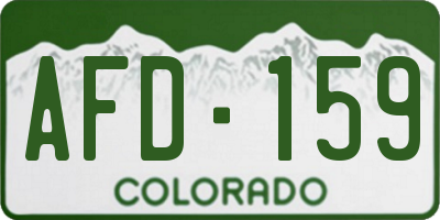 CO license plate AFD159
