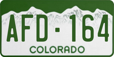 CO license plate AFD164
