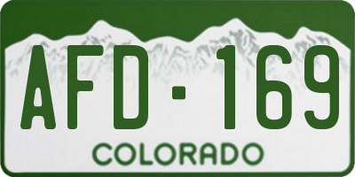 CO license plate AFD169