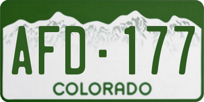 CO license plate AFD177