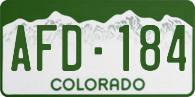 CO license plate AFD184
