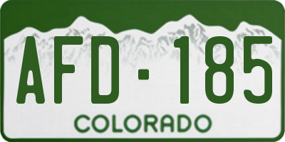 CO license plate AFD185