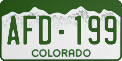 CO license plate AFD199