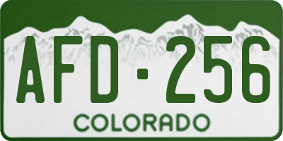 CO license plate AFD256
