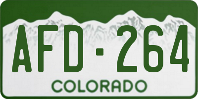 CO license plate AFD264