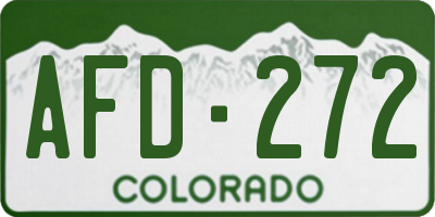 CO license plate AFD272