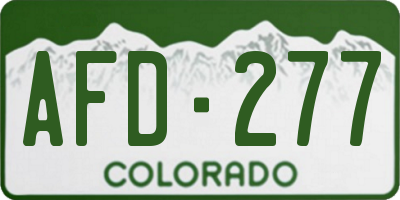 CO license plate AFD277