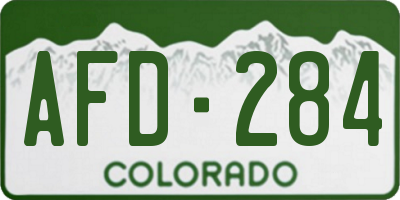 CO license plate AFD284