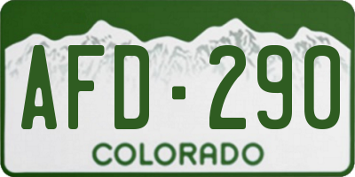 CO license plate AFD290