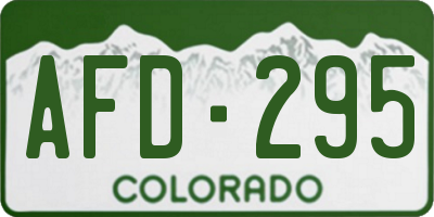 CO license plate AFD295