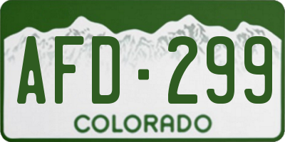 CO license plate AFD299