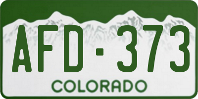 CO license plate AFD373