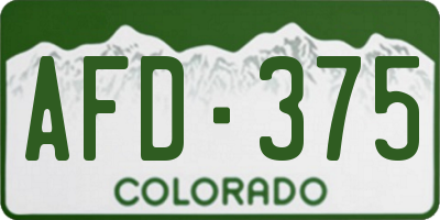 CO license plate AFD375