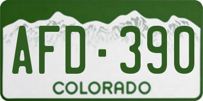 CO license plate AFD390