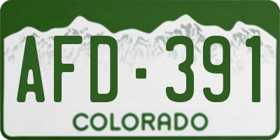 CO license plate AFD391
