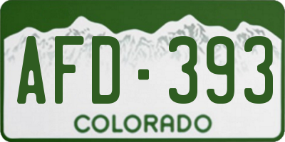 CO license plate AFD393