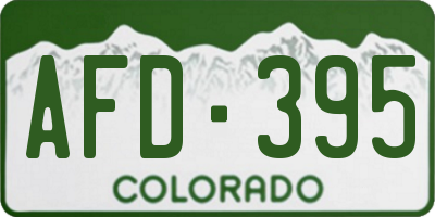 CO license plate AFD395